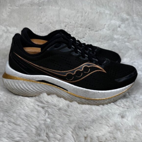 Saucony Women Endorphin Speed 3 S10756-10 Black Gold Running Shoe Sneaker Size 9 - Picture 1 of 9